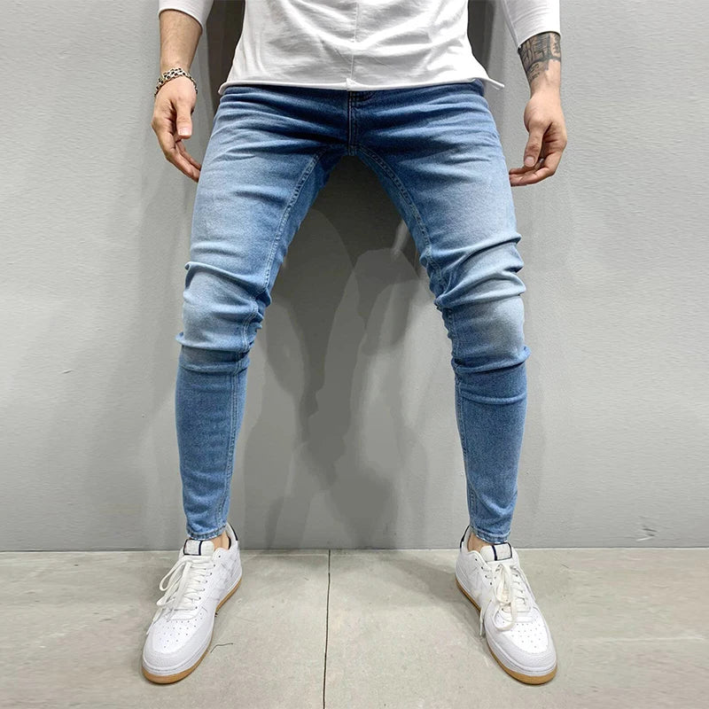 2025 Mens Slim Fit Classic Skinny Jeans Casual Street Style Comfortable Casual Mens Skinny Jeans Male Slim Fit Pencil Denim