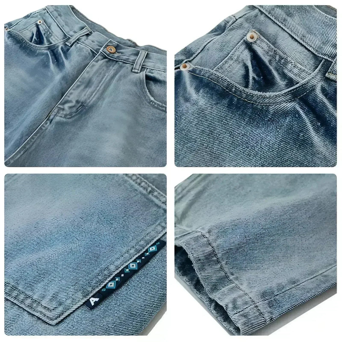 UrbanFade™ Retro Distressed Washed Jeans