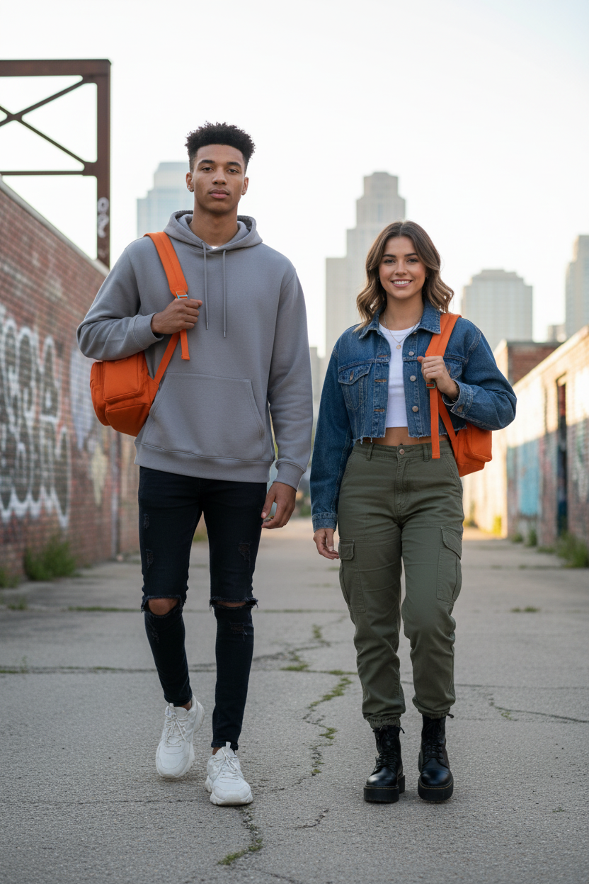 Traffic Orange Convertible Backpack-Bag