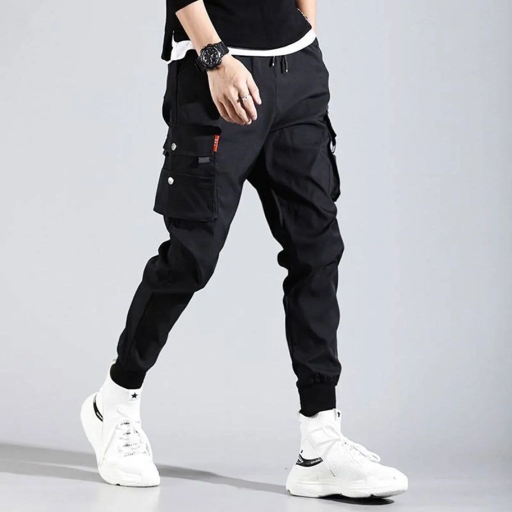 Black Harajuku Men's Pants with Pockets
