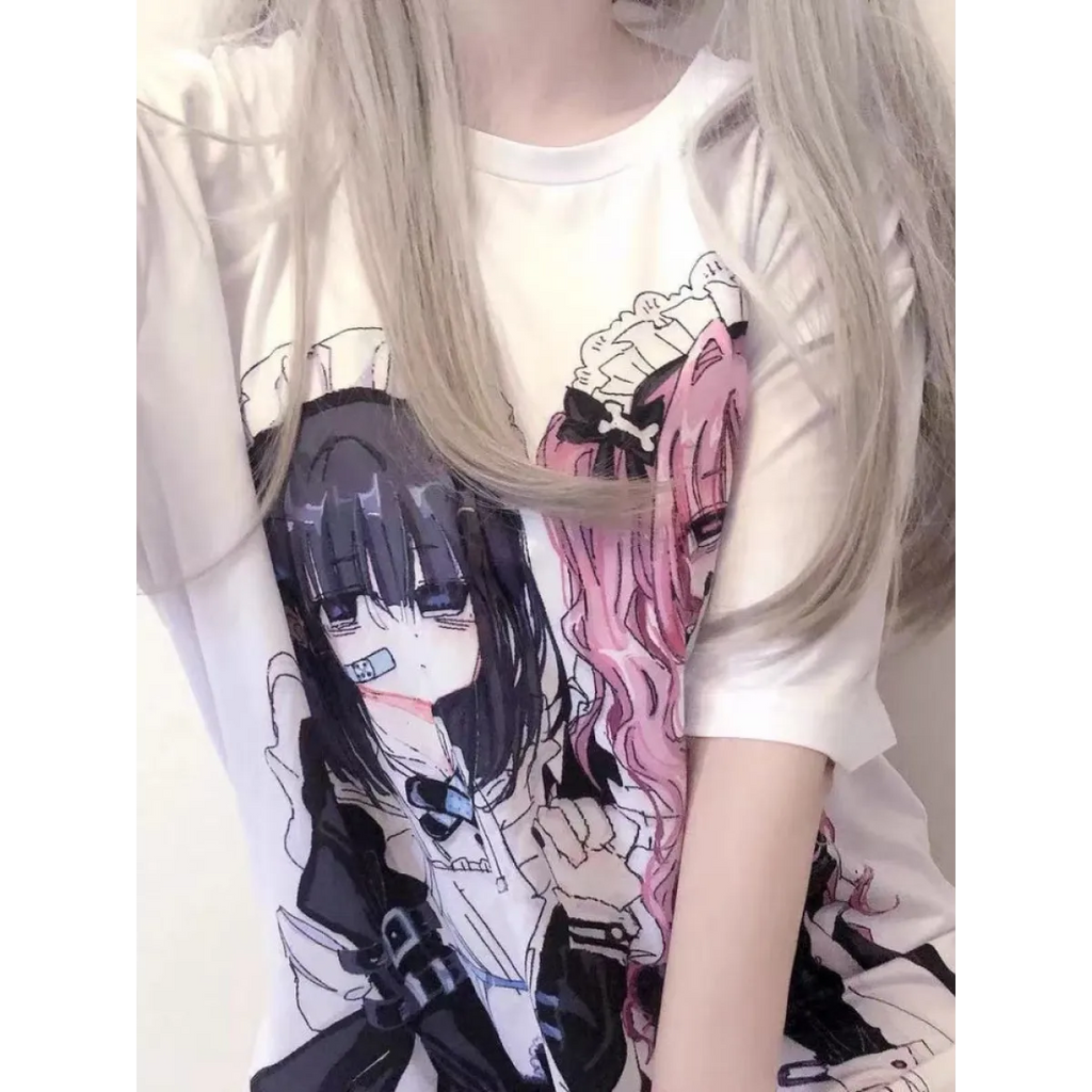 Breezy Loose Cartoon Print Shirt