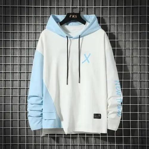 Cool Luxury Spring Autumn Striped Hoodie Sweatshirt Men's Thick Fleece Hip Hop High Streetwear Clothes Unique Design Long Sleeve Hoodies Casual Drawstring Hooded Sweatshirts
