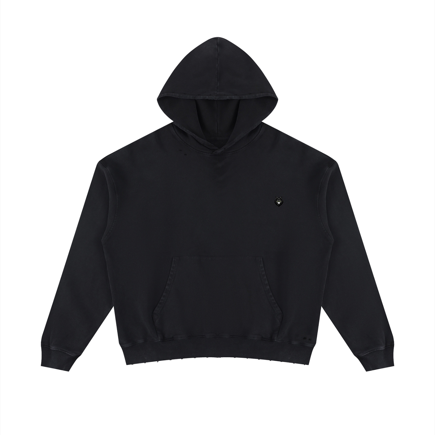 Loki & Ivy Unisex Mineral Wash Distressed Hoodie