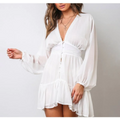 Deep-V Mini Dress