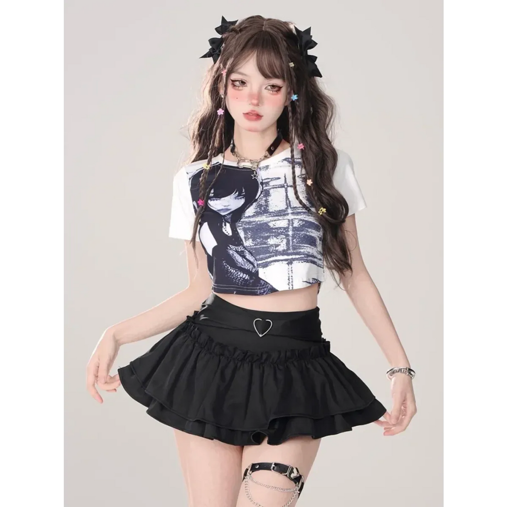 Fairy Kei Ruffle Mini Skirt