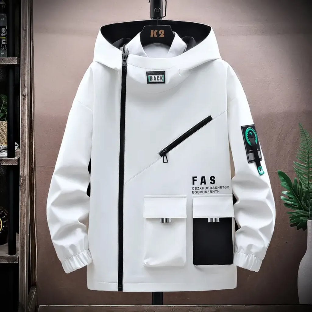 Men's Pilot Style Hooded Zipper Jacket